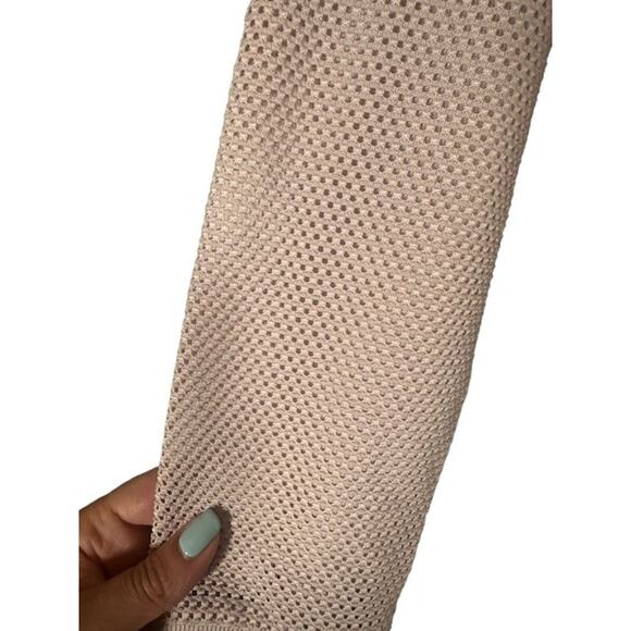 Guess Pink & Rose Gold Logo Long Sleeve Mock Neck Full Zip Jacket Women Sz M - Picture 7 of 12